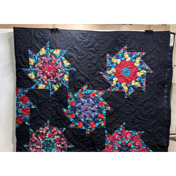 Quilt with Colourful Pinwheel Designs 64x83