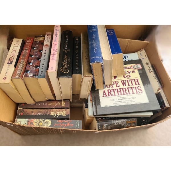 Assorted Books Including Topics: Catherine the Great, Cleopatra, Tudors, C.J.Samson Novels and More!