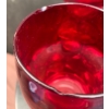 Image 2 : Cranberry Glass: Anchor Hocking Ruby Red Honeycomb Glass Tumblers (3) & Ruby Red Wine Goblets (3) 