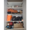 Image 1 : Miscellaneous Garage Lot: Socket Set, Extension Cords, Replacement Mop Heads, Solar Patio Lights 