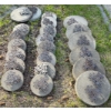 Image 2 : Outdoor Decor - Concrete Garden Stones w/ Cast Iron Garden Markers ( Floral)