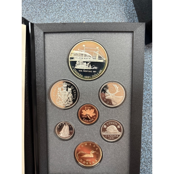 1991 Canadian double dollar set with 50% silver dollar