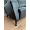 Image 7 : Vintage Genuine Leather 3 Seat Sofa w/ Chrome Legs 
