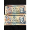 Image 1 : Canadian coloured 5$ banknote 1972 has serial number on the front 1979 has serial number on the back
