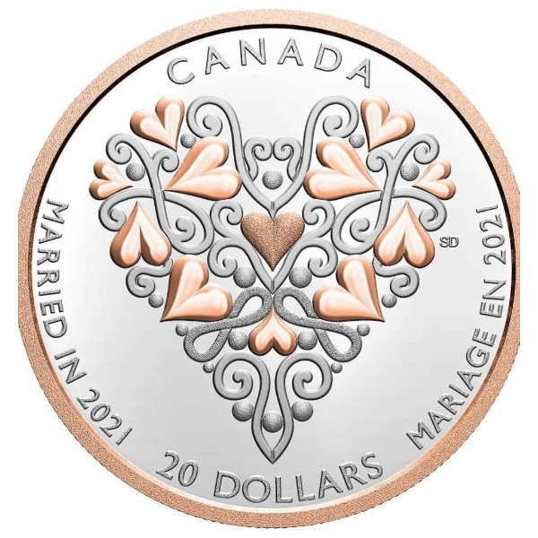 2021 $20 Best Wishes on Your Wedding Day! - Pure Silver Coin
