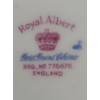 Image 6 : Royal Albert "Petit Point" Pattern Teaset: Teapot, Teacups, Plates, Cream & Sugar, Serving Dishes