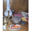 Image 7 : Small Decor Including: Porcelain Vase w/ Flowers 8 T, Wooden Hawaii Plate 8" Diameter and More!