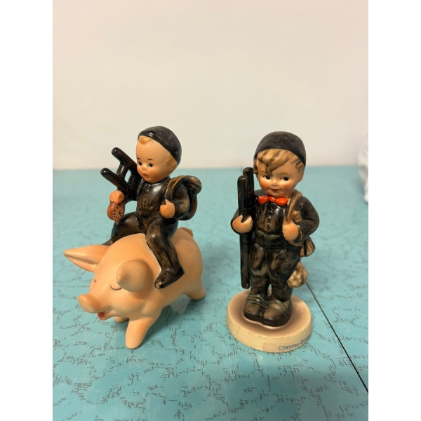 Goebel Hummel "Chimney Sweep Boy Riding Pig" (#61), Goebel Hummel "Chimney Boy" (#12)