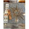 Image 1 : Handmade wall tapestries BOHO style Sun Wall Decor Made Of Rattan or Wicker With Wood Carving from V
