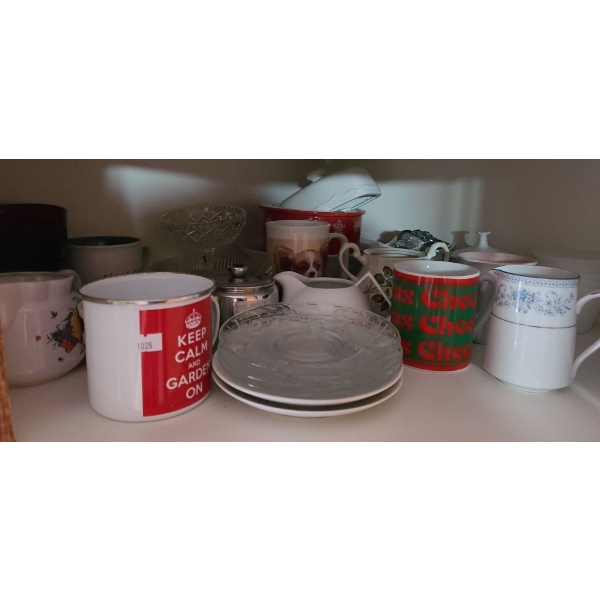 Assorted Kitchen Tableware Includes: Chocolate Fondue Pot, Mugs and More!
