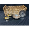 Image 1 : Silver Plated Dishes, Cream and Sugar Pots and a Basket 