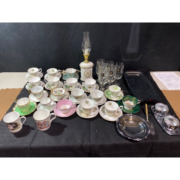 Large Bone China Collection Incl. Royal Vale, Stanley, Gladstone, Royal Albert, Stafford and More 