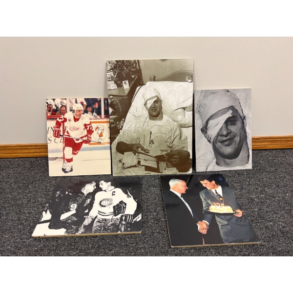 Five Detroit Red Wings Themed Vintage Photos Featuring Key Moments