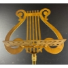 Image 2 : Stunning Vintage Lyre Shaped Brass Music Stand 37T