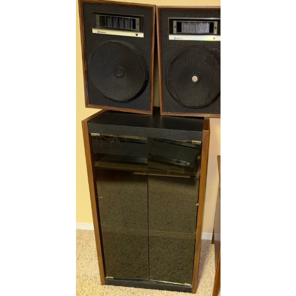 Vintage Stereo Component Cabinet w/webcor Speakers  22x16x40"tall