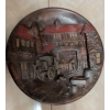 Image 2 : Pair of Vintage Relief Pottery Wall Rounds 14"Diameter 