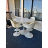 Image 1 : Mid Century Dining Set - Tulip Table w/ Seating For Four 45x29