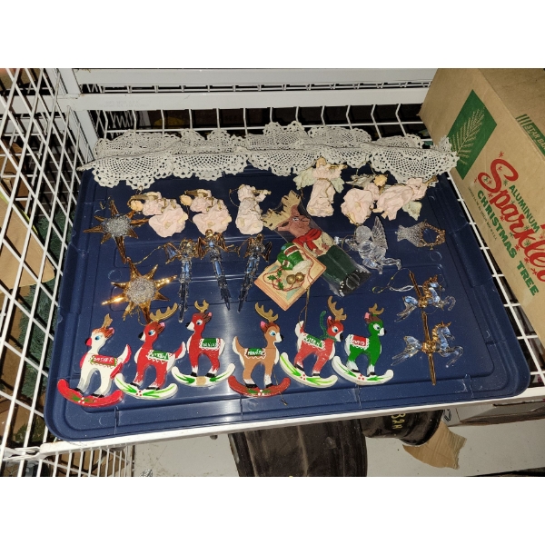 Hand Selected Christmas Ornaments - Blown Glass Trinkets Wood Reindeer & More