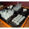 Image 3 : Luxury Tabletop 33pc Multi Game Board - Chess Checkers Double Six Dominos Backgammon & More