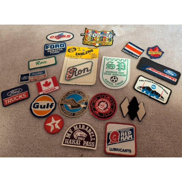Embroidered Patches Featuring Automotive and Miscellaneous Themes