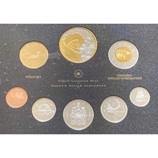 2008 Canadian Proof Set With Fine Silver Dollar 92.5% Silver 1.69 Troy Ounces