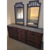 Image 1 :  9 Drawer Dresser 72 W, 18 D, 30 T w/ Double Mirrors 23 X 45 Each 