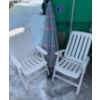 Image 1 : 2 Outdoor Folding Chairs w/ Umbrella 