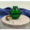 Image 2 : Green Glass Snuff Bottle with Spoon 2H 