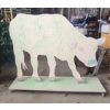 Image 1 : Fun 2 Sided Cow on Wheels! - Anastasia by Maureen Harvey ( 50"H x 60"W x 18"D)