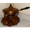Image 5 : Vintage Copper Chafing Dish w/copper Tea pot on Tray  12"tall