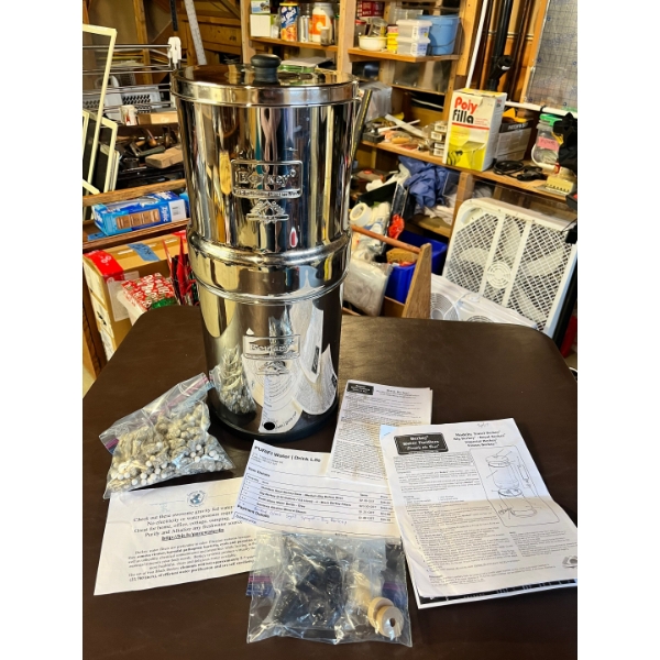 Berkey Water Purifier “ simply the best” comes with operating instructions and filters. 