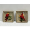 Image 1 : Chalk Birds, Pair of Parrots in Frames H
