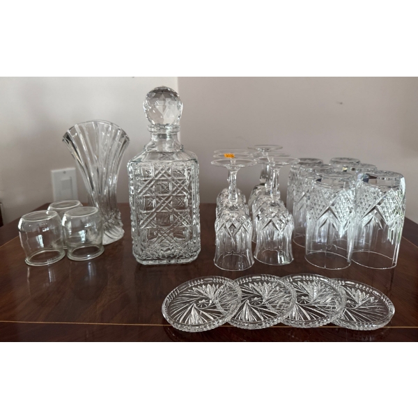 Collection of High End Lead Crystal/ Waterford Crystal & More  Decanter, Glassware