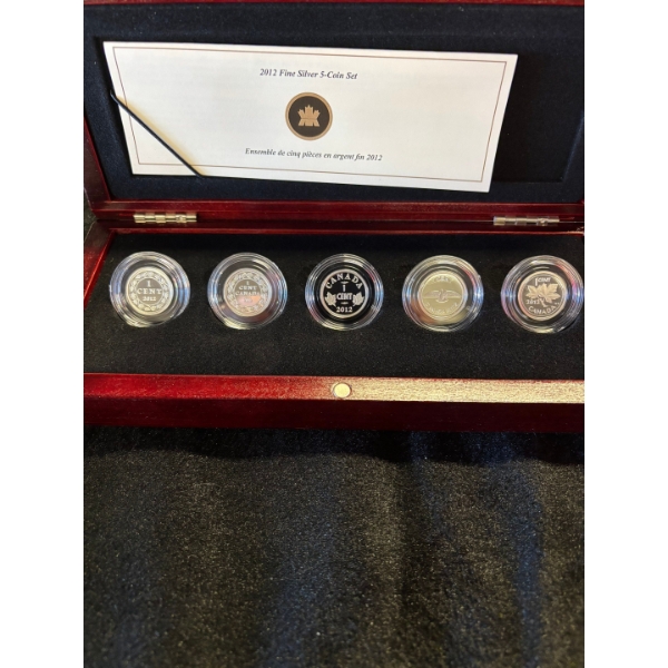  LIMITED EDITION 2012 1c Farewell to the Penny - Pure Silver Limited Edition 5-Coin Set 