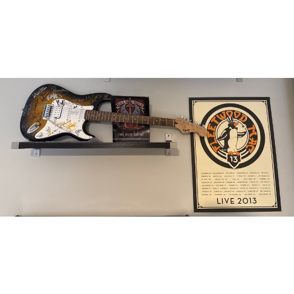Fender Stratocaster Sunburst Finish Collector Item W/ Multiple Band Members Autographs from Rock Mus