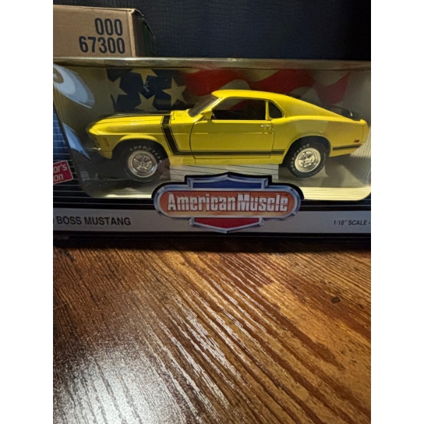 American Muscle 1970 Boss 302 Mustang Grabber Yellow Napa Promo Collector's Edition in Original pack