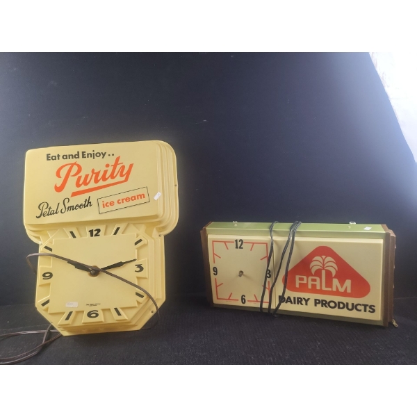 Illuminated Ice Cream Clocks