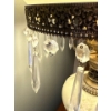 Image 9 : Becky Shinn One of a Kind Fenton Student Art Glass Lamp Hand Painted & Signed,  Brass Base 2 FtTall 