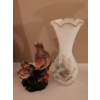 Image 8 : Vintage Decorative Kitchen Items & More - 3 Shelf Wood Organizer Blown Glass Vase 