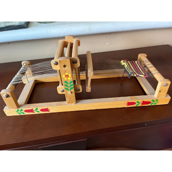 Vintage Tabletop Wooden Loom, Antique Small Loom, Hand Loom, Weaving Machine, Decorative Loom, Home 