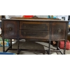Image 1 : Antique Wood Buffet Table with Doors and Drawers 60Wx21Dx41H