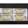 Image 3 : Set of 2:2 Uncut Canadian $1.00, $2.00, $5.00, and $10.00 Bills