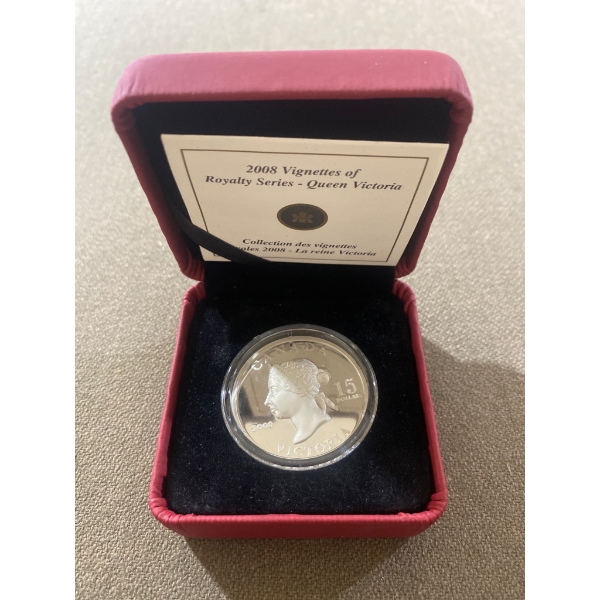 2008 Canadian $15 Silver Coin, Queen Victoria Vignettes of Royalty Series