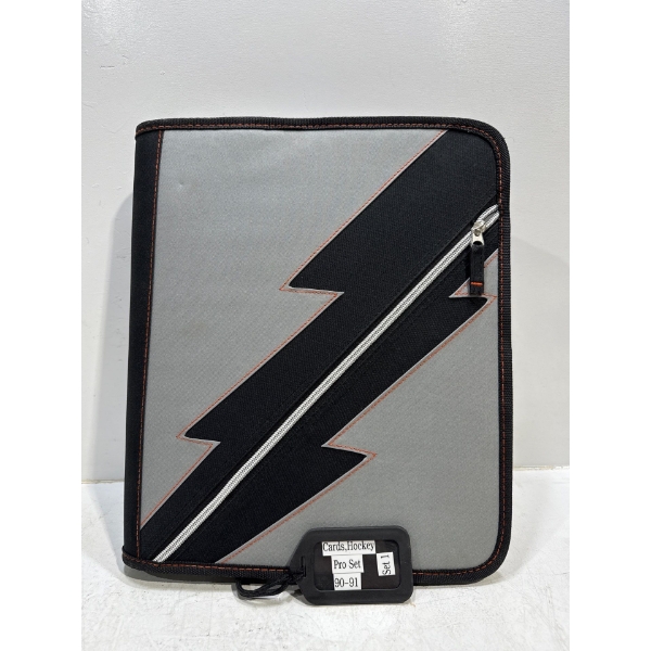 Binder of Pro-Set 90-91 Hockey Cards