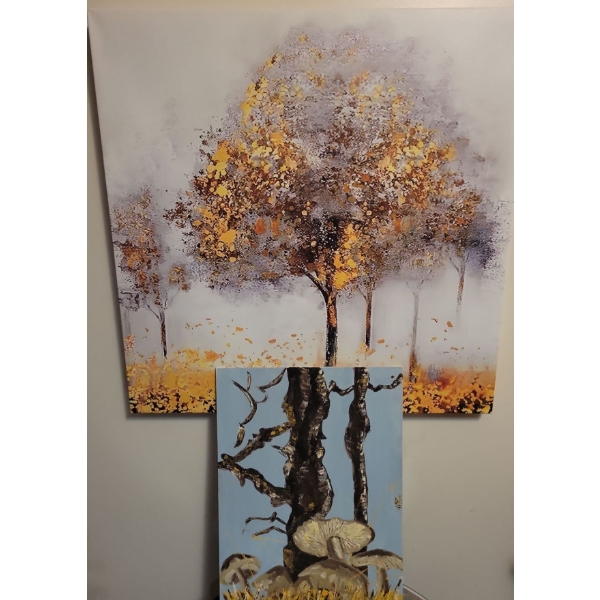 2 Decorative Art Prints - Tree Of Life w/ Shroom Harvest 21T