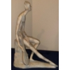 Image 2 : Nao By LLADRO Porcelain Matte Sitting Harlequin Mandolin Player Sculpture  - 5W, 11D, 14T