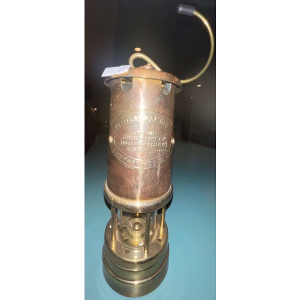 British Coal Mining Company Whales UK Miners Light Brass Lamp
