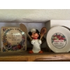 Image 1 :  Collection of brass wall items, Apple pie plate and a Mickey Mouse vintage spoon holder