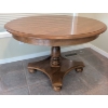 Image 1 : Round Oak Pedestal Dining Table with 2 ExtendersÂ 