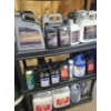 Image 2 : Shop Utility Shelf 35 W, 18 D, 72 T w/ Assorted Vehicle Fluids (4)